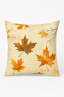 housse de coussin décorative motif feuilles d'automne