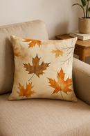 housse de coussin décorative motif feuilles d'automne