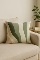 housse de coussin décorative motif floral vert abstrait