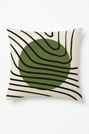 housse de coussin décorative motif floral vert abstrait