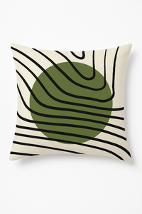 housse de coussin décorative motif floral vert abstrait
