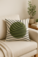 housse de coussin décorative motif floral vert abstrait