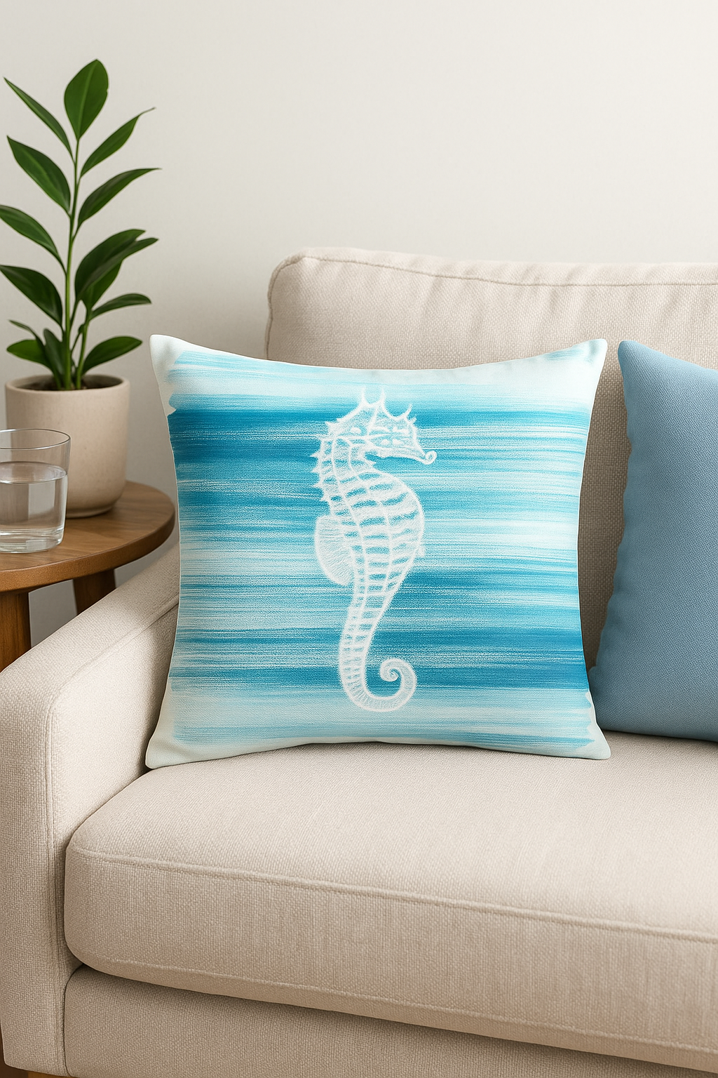 housse de coussin décorative motif tortue marine colorée