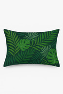 housse de coussin décorative motif tropical vert 30 x 50 cm