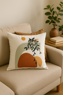 housse de coussin décorative motif végétal 45 cm x 45 cm
