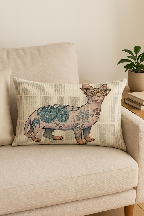 housse de coussin décorative motifs animaux mignons chiot chat - vue 2 sur 2
