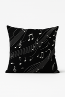 housse de coussin décorative notes de musique pour canapé et chambre