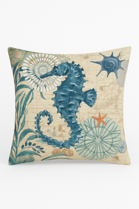 housse de coussin décorative tortue marine design élégant