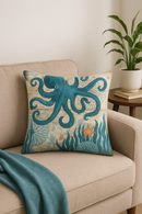 housse de coussin décorative tortue marine pour canapé