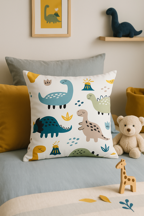 housse de coussin dinosaure décoratif pour canapé voiture bureau - vue 2 sur 2