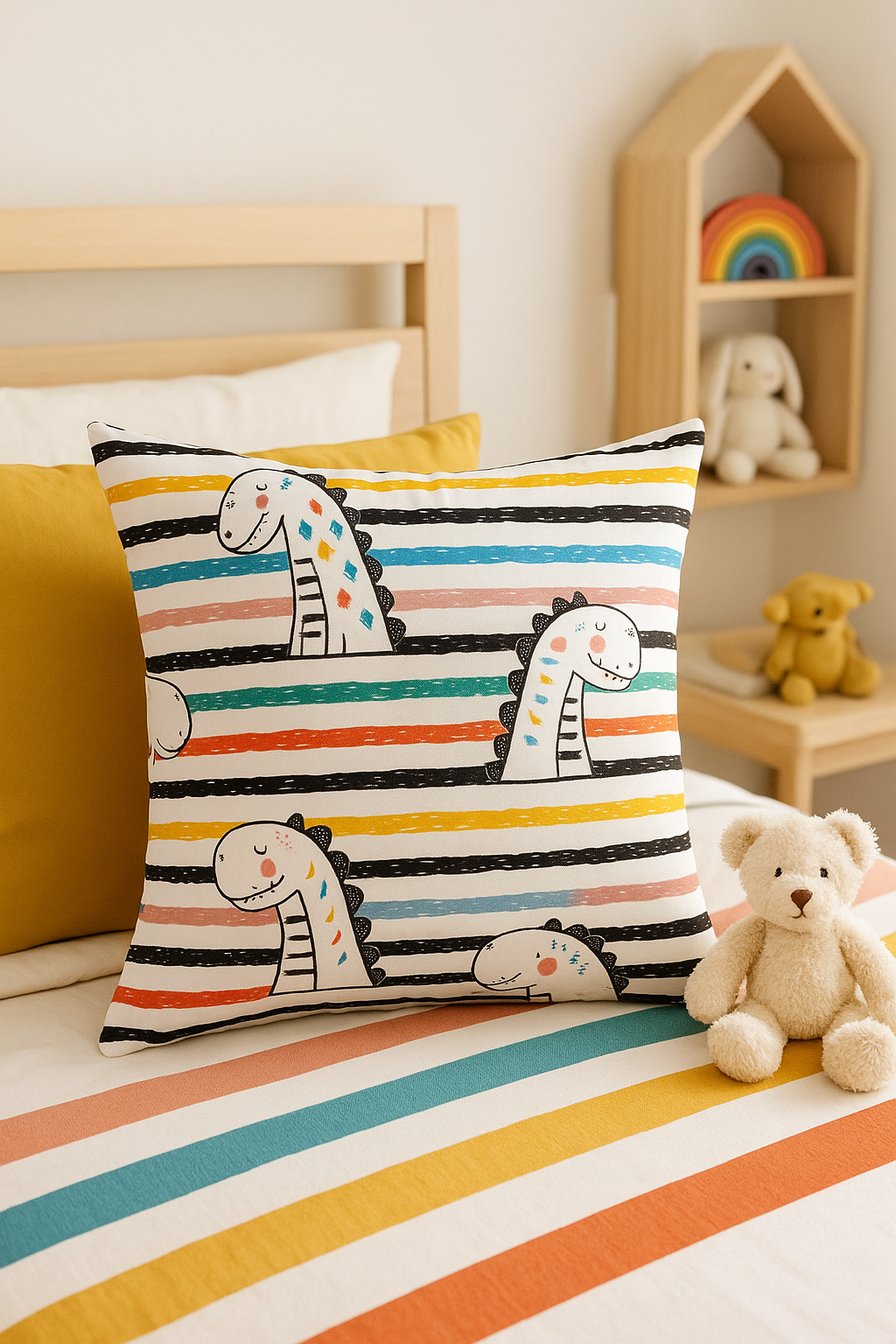 housse de coussin dinosaure mignon décoration luxe pour la maison - vue 2 sur 2