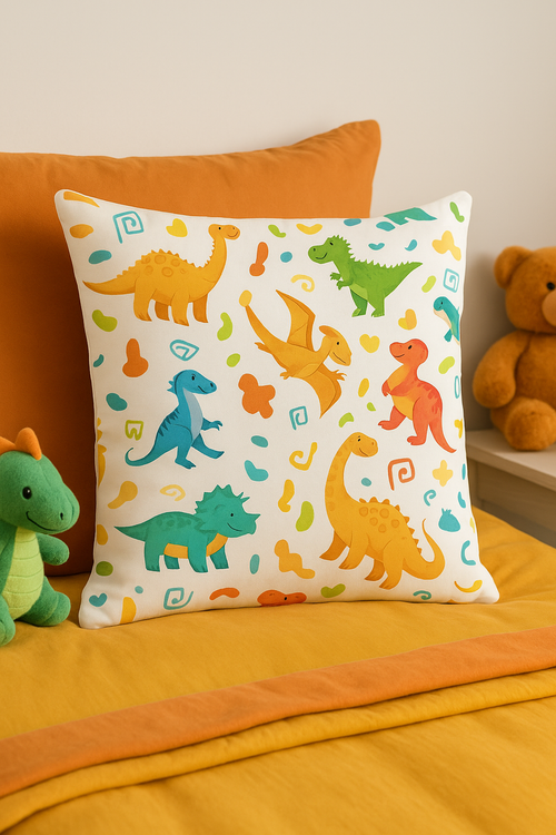 housse de coussin dinosaure motif mignon pour la maison - vue 2 sur 2