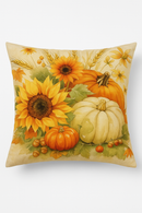 housse de coussin écureuil et citrouille automne décorative