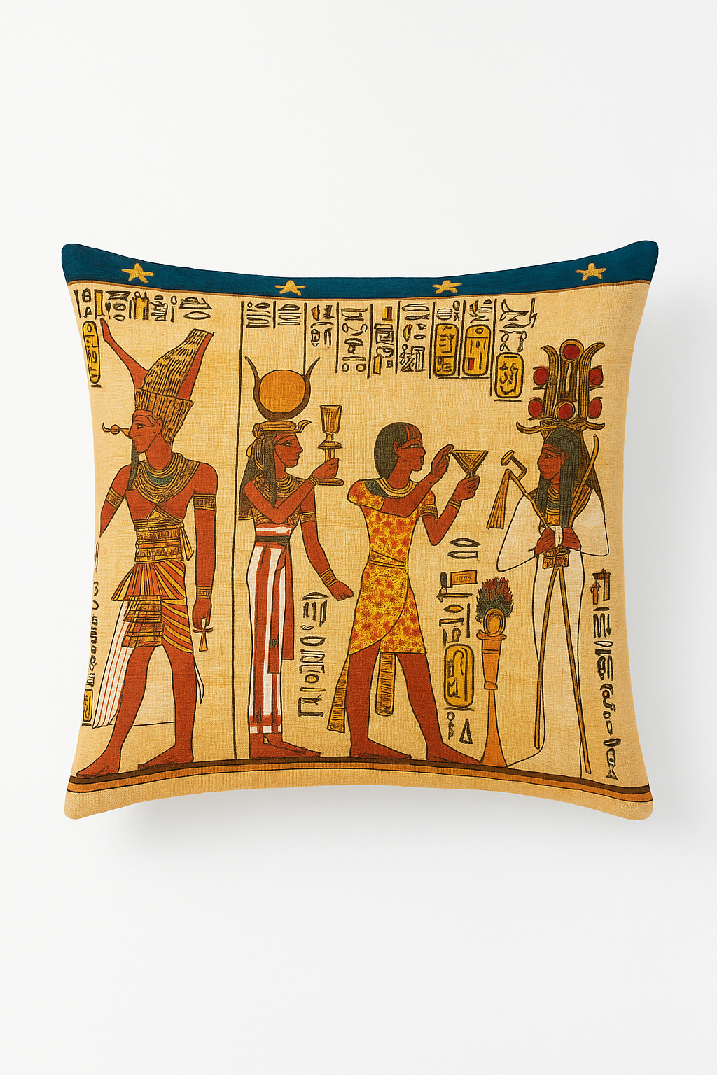 housse de coussin égyptienne décoration pour canapé et salon