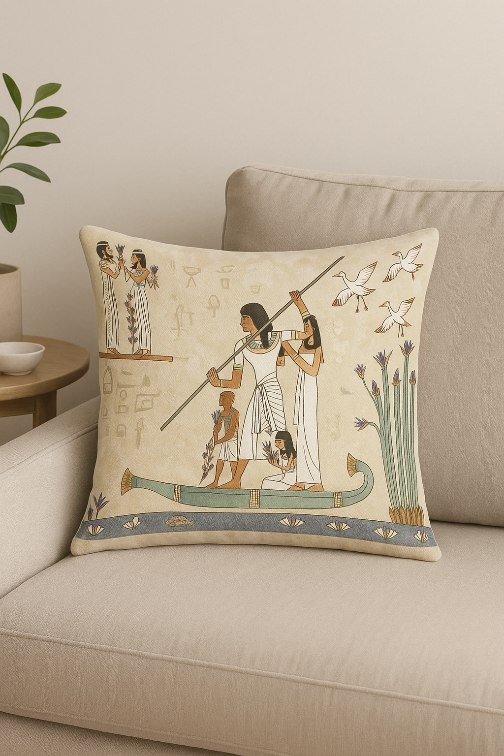 housse de coussin égyptienne décorative pour canapé et salon - vue 2 sur 2