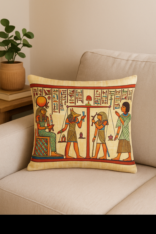 housse de coussin égyptienne décorative pour salon et canapé - vue 2 sur 2
