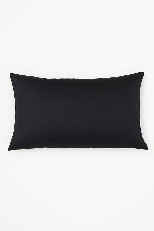 housse de coussin en sergé coton rayée à fermeture éclair