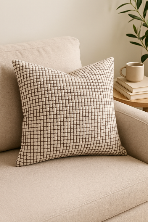 housse de coussin en velours à motif grain de maïs grande taille - vue 2 sur 2