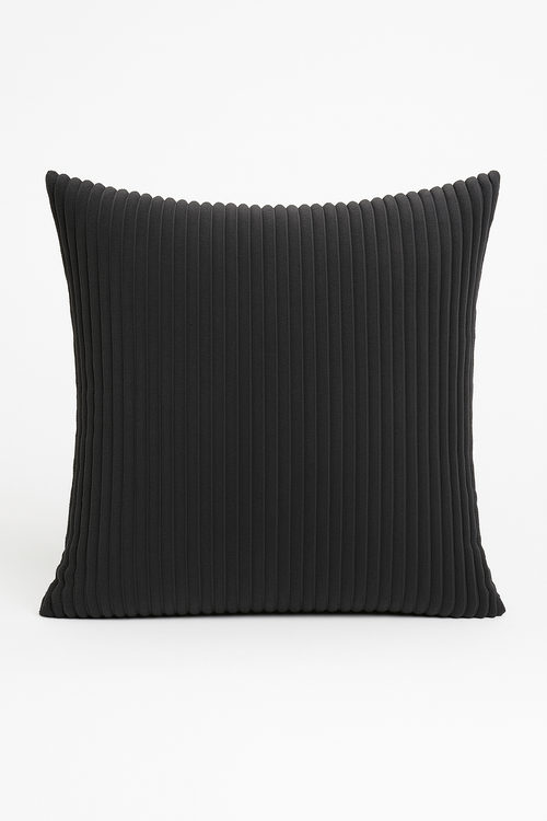 housse de coussin en velours côtelé à rayures multicolores