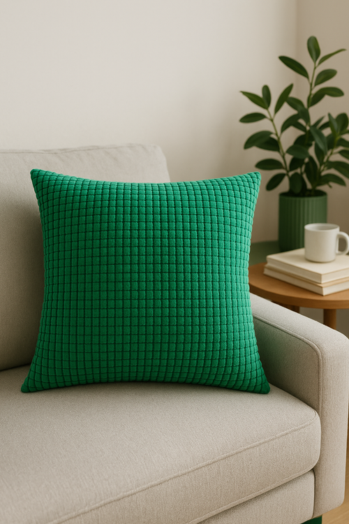 housse de coussin en velours côtelé pour canapé lit décoratif - vue 2 sur 2