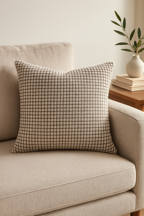 housse de coussin en velours côtelé pour canapé lit décoration intérieure - vue 2 sur 2