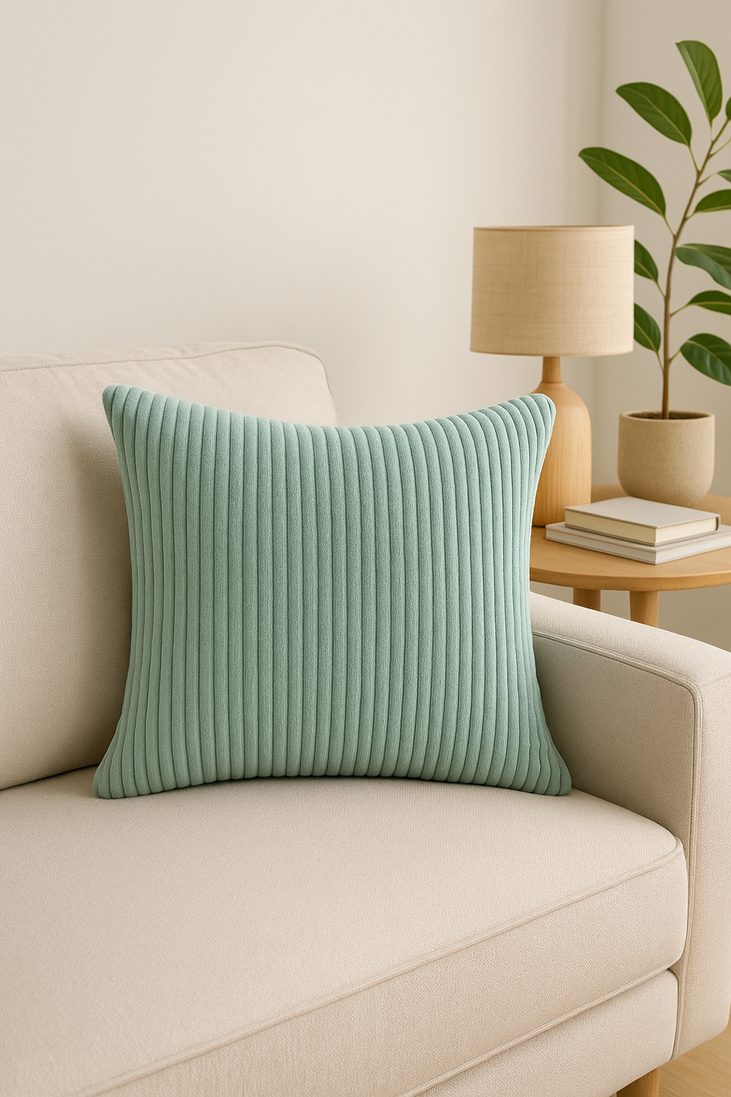 housse de coussin en velours côtelé rayé classique 45 50 60 cm