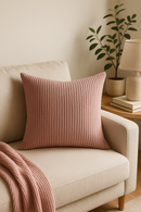 housse de coussin en velours côtelé rayé décoration simple classique