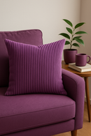 housse de coussin en velours côtelé rayé pour canapé-lit