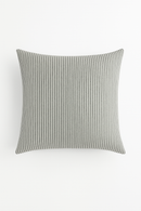 housse de coussin en velours côtelé rayé pour canapé-lit