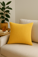 housse de coussin en velours côtelé uni pour décoration intérieure