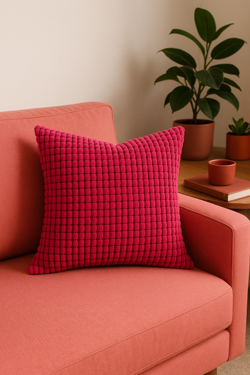 housse de coussin en velours grain de maïs grande taille décorative - vue 2 sur 2