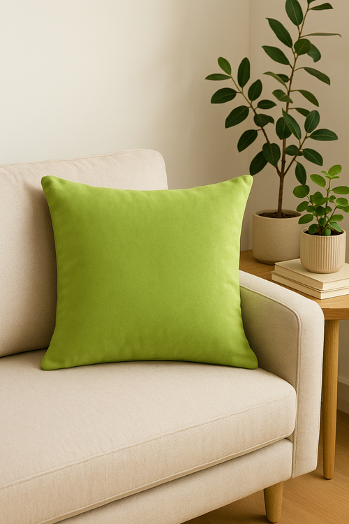 housse de coussin en velours sur mesure couleur unie 40 à 60 cm - vue 2 sur 2