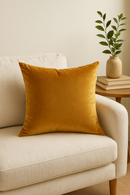 housse de coussin en velours sur mesure couleur unie 40 à 60 cm