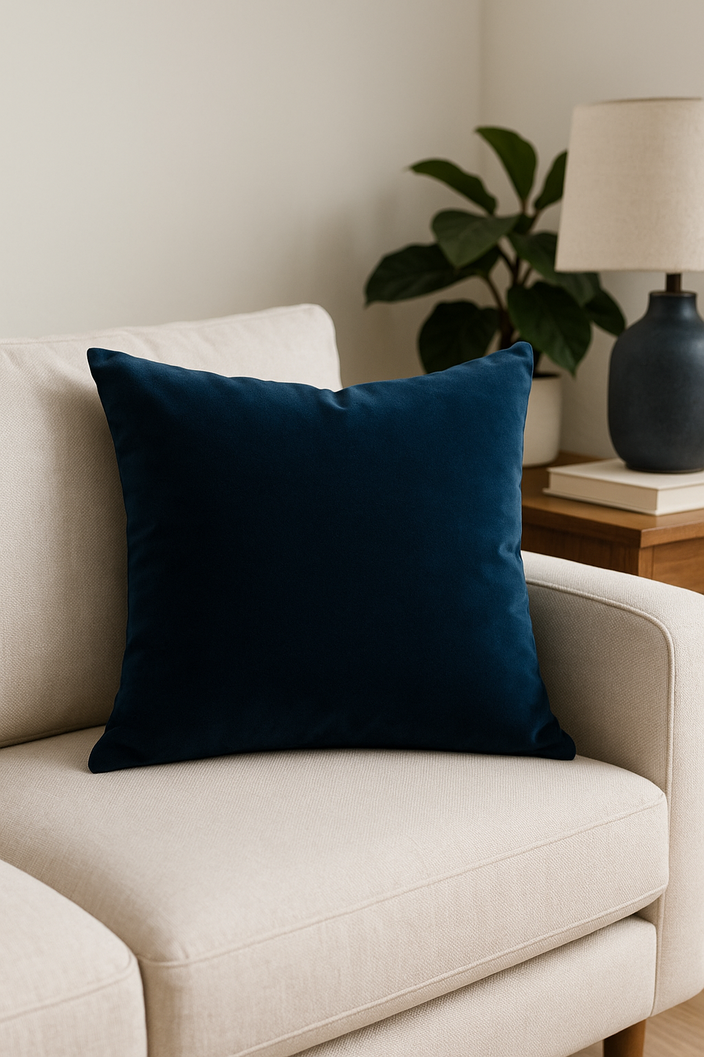 housse de coussin en velours sur mesure couleur unie 40 à 60 cm - vue 2 sur 2