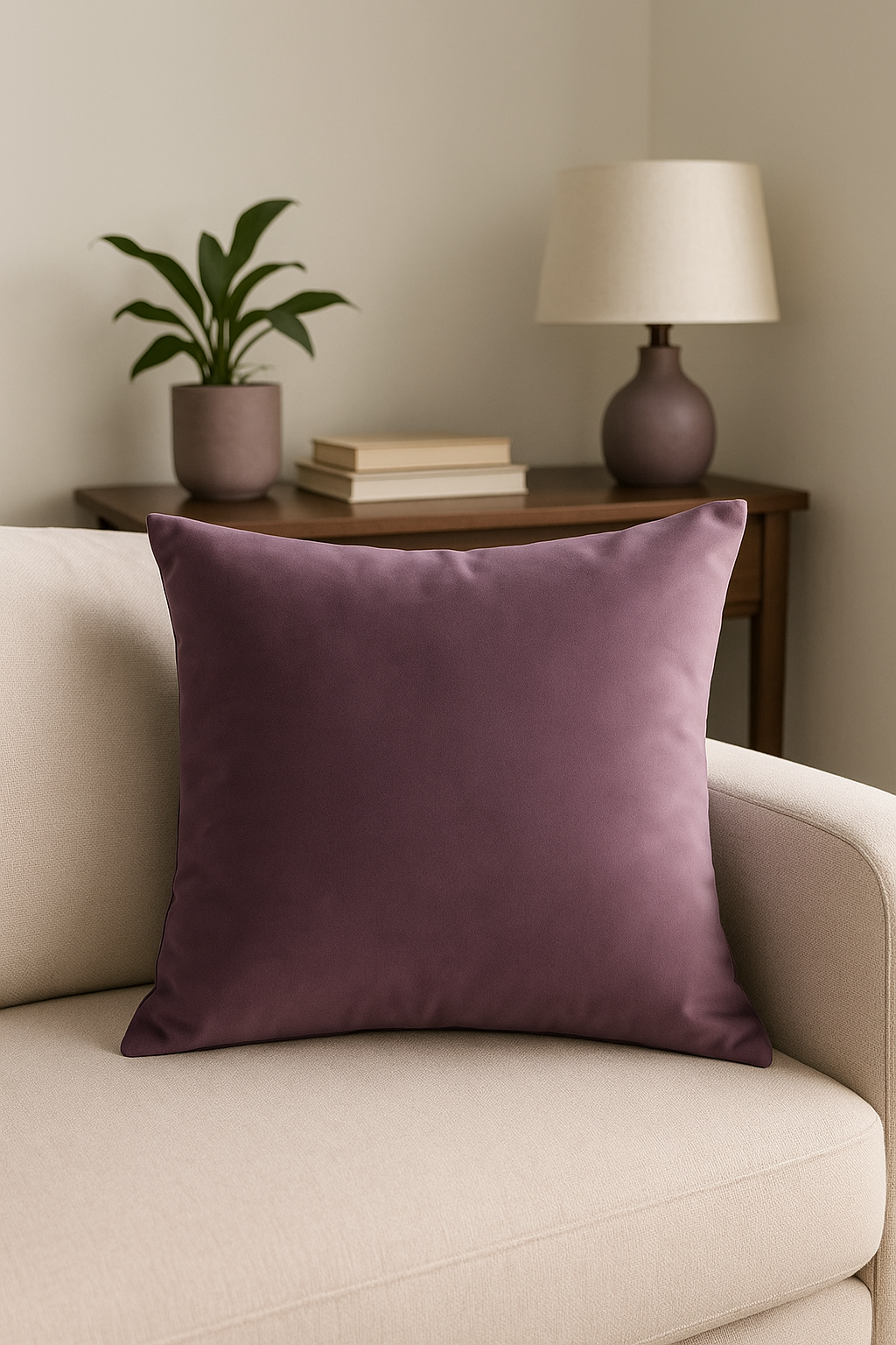 housse de coussin en velours sur mesure couleur unie décorative - vue 2 sur 2