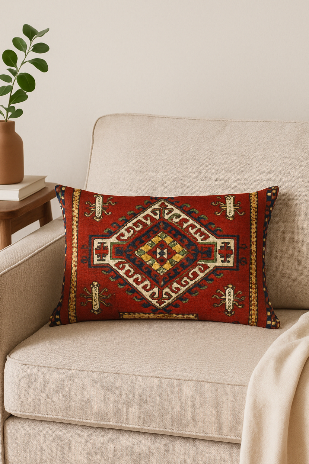 housse de coussin ethnique vintage motif mandala décoratif
