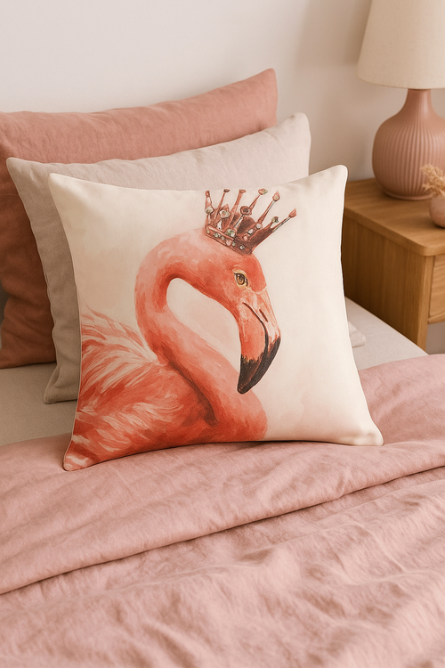 housse de coussin flamant rose tropical 45 cm créatif pour canapé - vue 2 sur 2