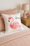 housse de coussin flamant rose tropical 45 cm x 45 cm décoratif