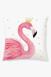 housse de coussin flamant rose tropical 45x45 cm décoratif
