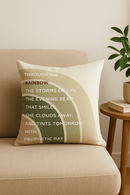 housse de coussin floral vert style abstrait décoratif