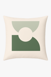 housse de coussin floral vert style abstrait imprimé sur une face