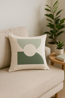 housse de coussin floral vert style abstrait imprimé sur une face