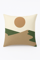 housse de coussin florale verte style abstrait imprimée sur une face
