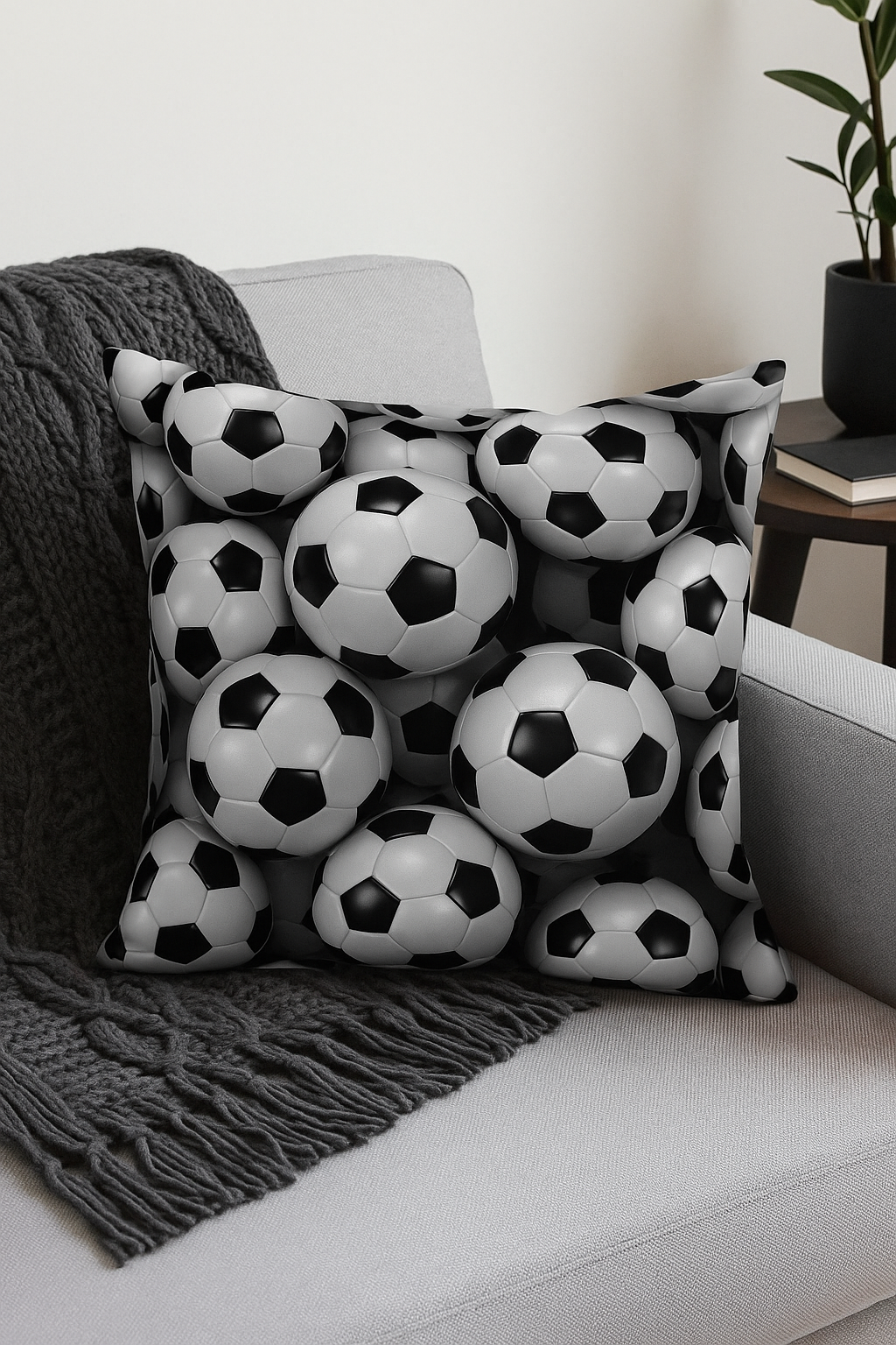 housse de coussin football pour décoration intérieure moderne - vue 2 sur 2