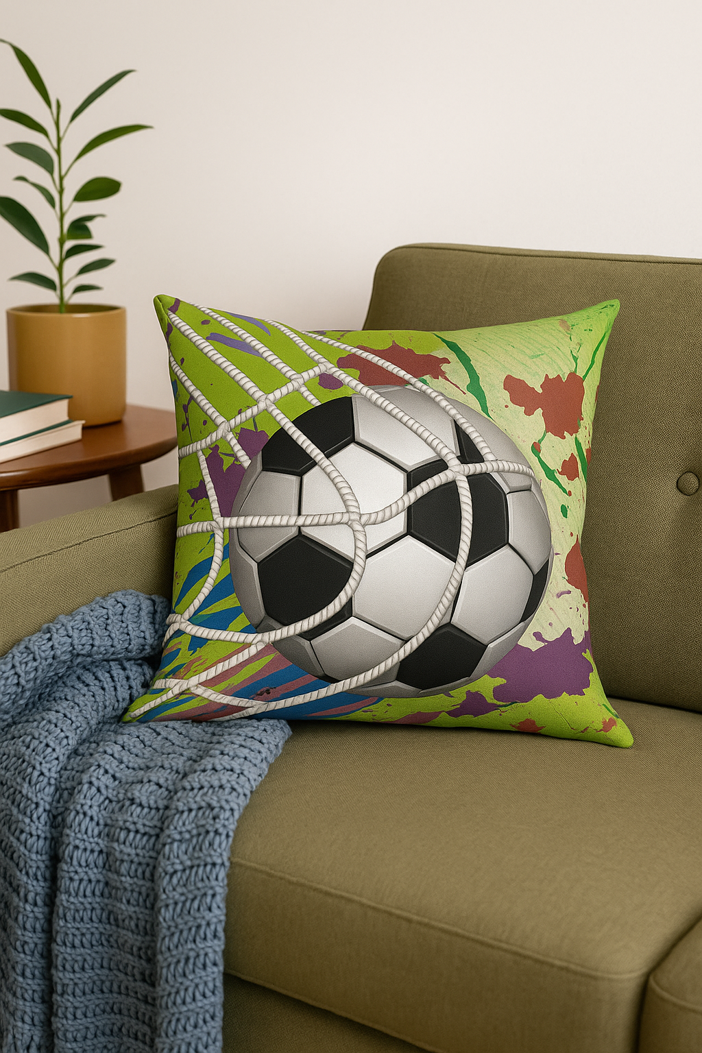 housse de coussin football pour fan de sport - vue 2 sur 2