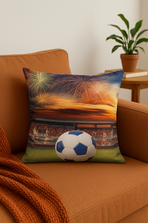 housse de coussin football pour passionnés de sport décoratif - vue 2 sur 2