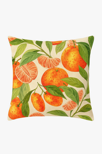 housse de coussin fruits d'été citron orange fraise pastèque décorative