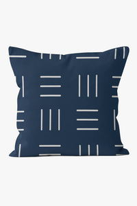 housse de coussin géométrique bleu marine style nordique élégant