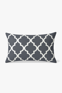 housse de coussin géométrique gris rectangulaire décorative moderne