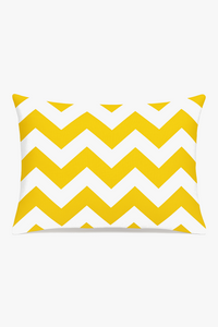 housse de coussin géométrique jaune pour décoration intérieure